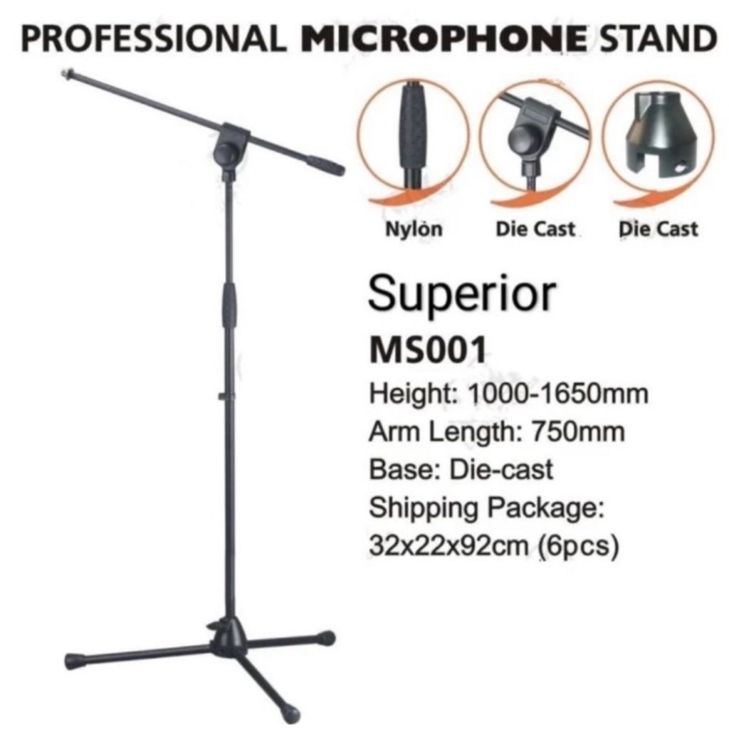 Stand Mic Superior MS001+MS043