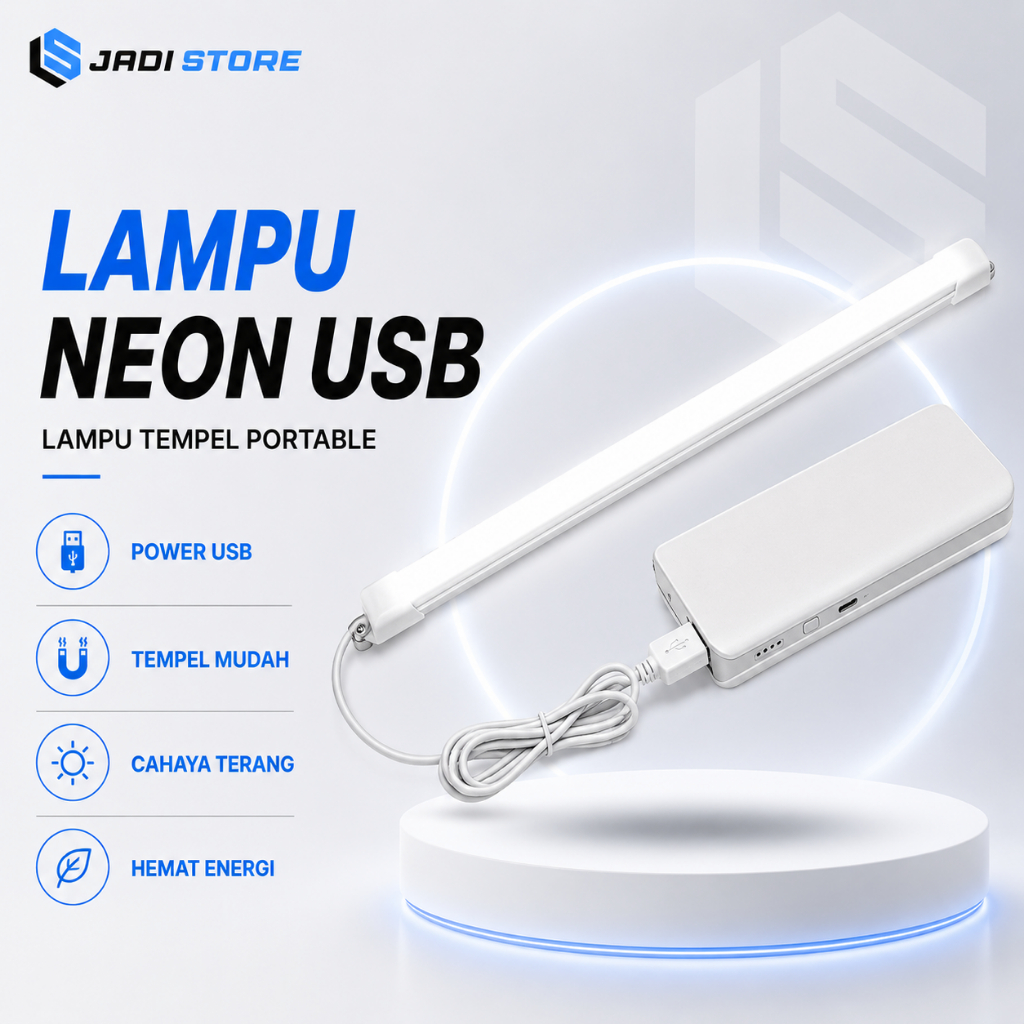 Lampu Neon USB Lampu Neon Tempel Lampu Tempel Portable Lampu USB 41cm