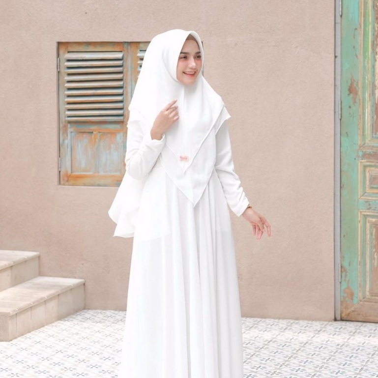 Kingstore Gamis Syari Free Hijab Mayra Gamis Muslim Wanita Bahan Cringkle Air Flow Simple Bisa COD S