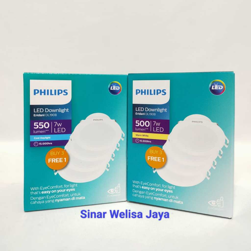 Philips Paket 7W DL LED IB Bulat Eridani
