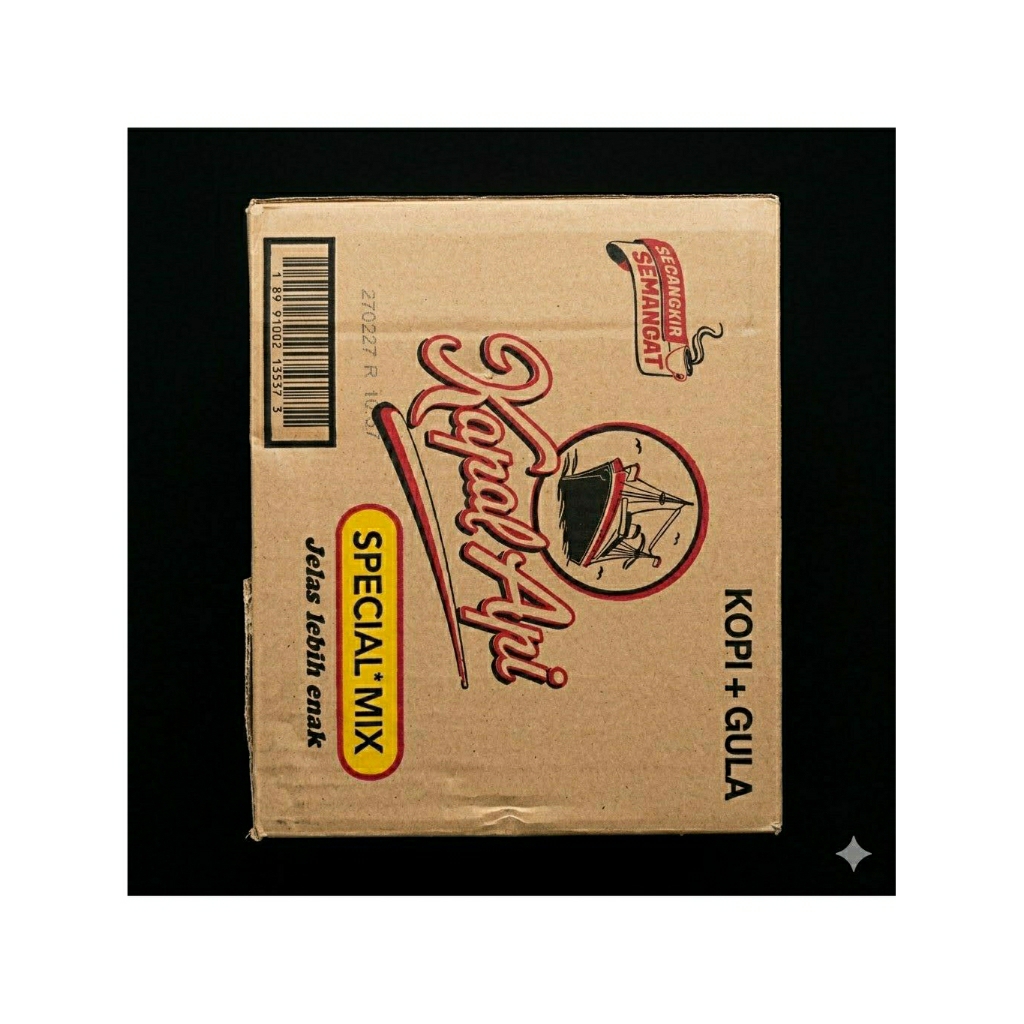 kardus/karton box, bekas kapal api layak pakai.