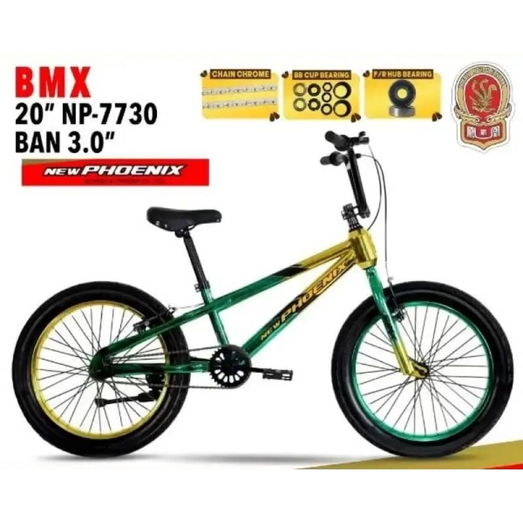 Sepeda BMX 20 Inch Newphoenix NP 7730 Chrome 3.0 Terbaru sepeda anak laki laki