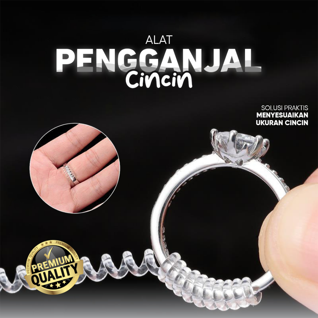 Alat Pengganjal Cincin - Silicone Spiral Ring Adjuster | Pengatur Ukuran Cincin Kebesaran