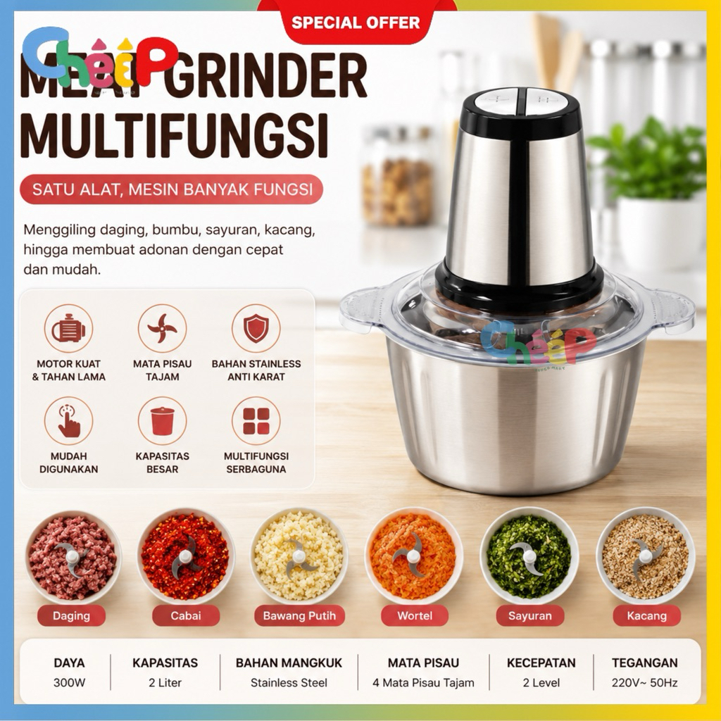 BLENDER DAGING STAINLESS CHOPER BLANDER