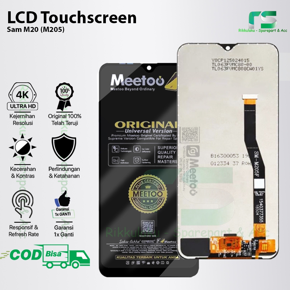 LCD Touchscreen Samsung M20 Original 100% Fullset