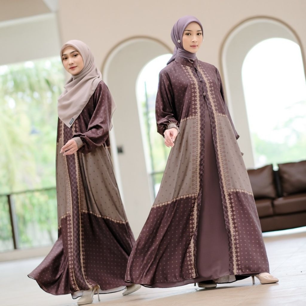 ZAYENA - Tsamara Dress Mom Raya Series Gamis Motif Exclusive