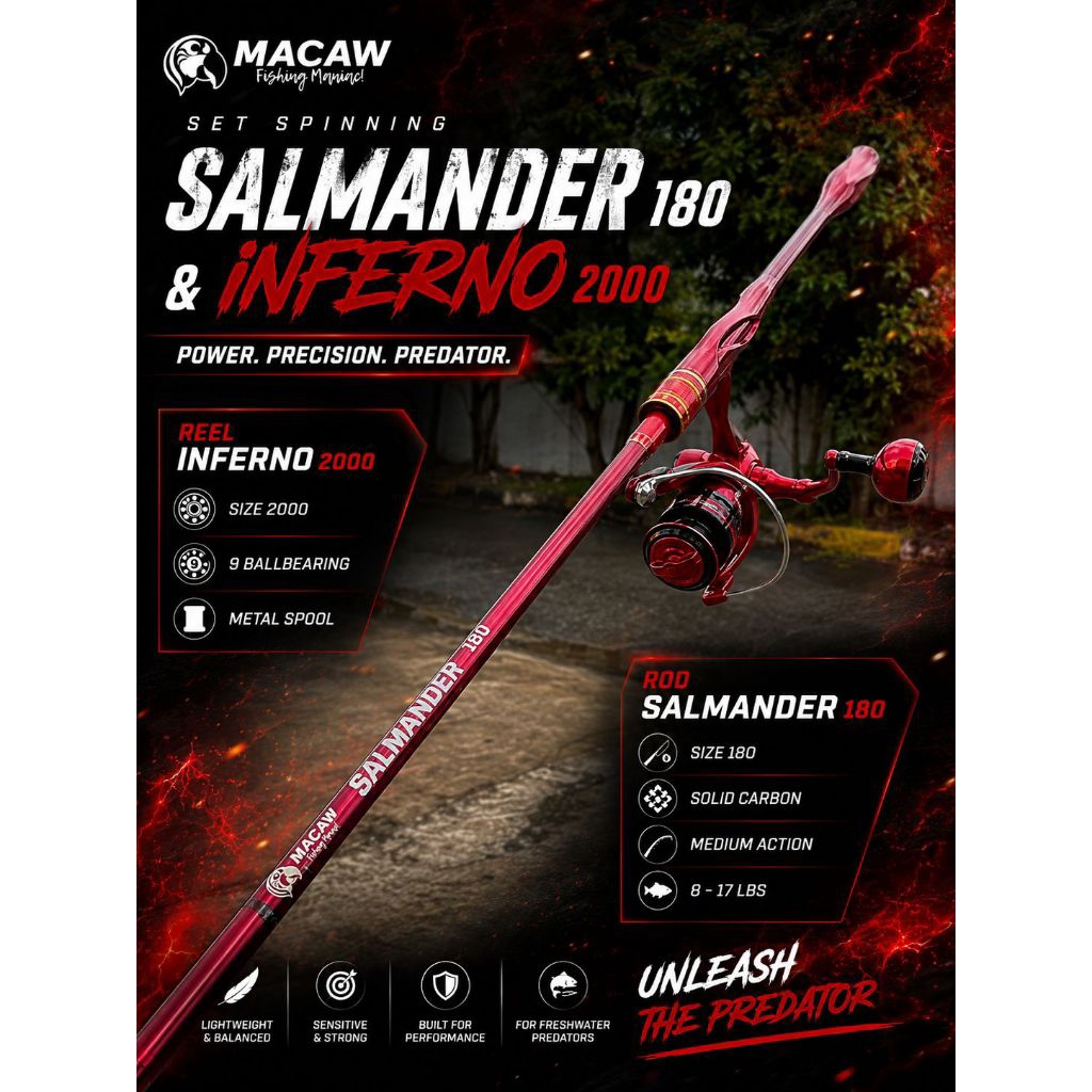 SET JORAN MACAW SALMANDER & REEL MACAW INVERNO 2000