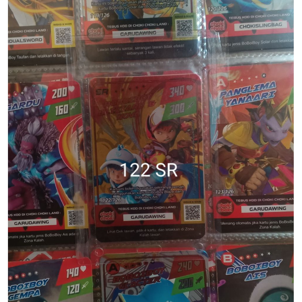 Kartu Boboiboy Monsta Galaxy card X Choki-Choki Rare Card emas