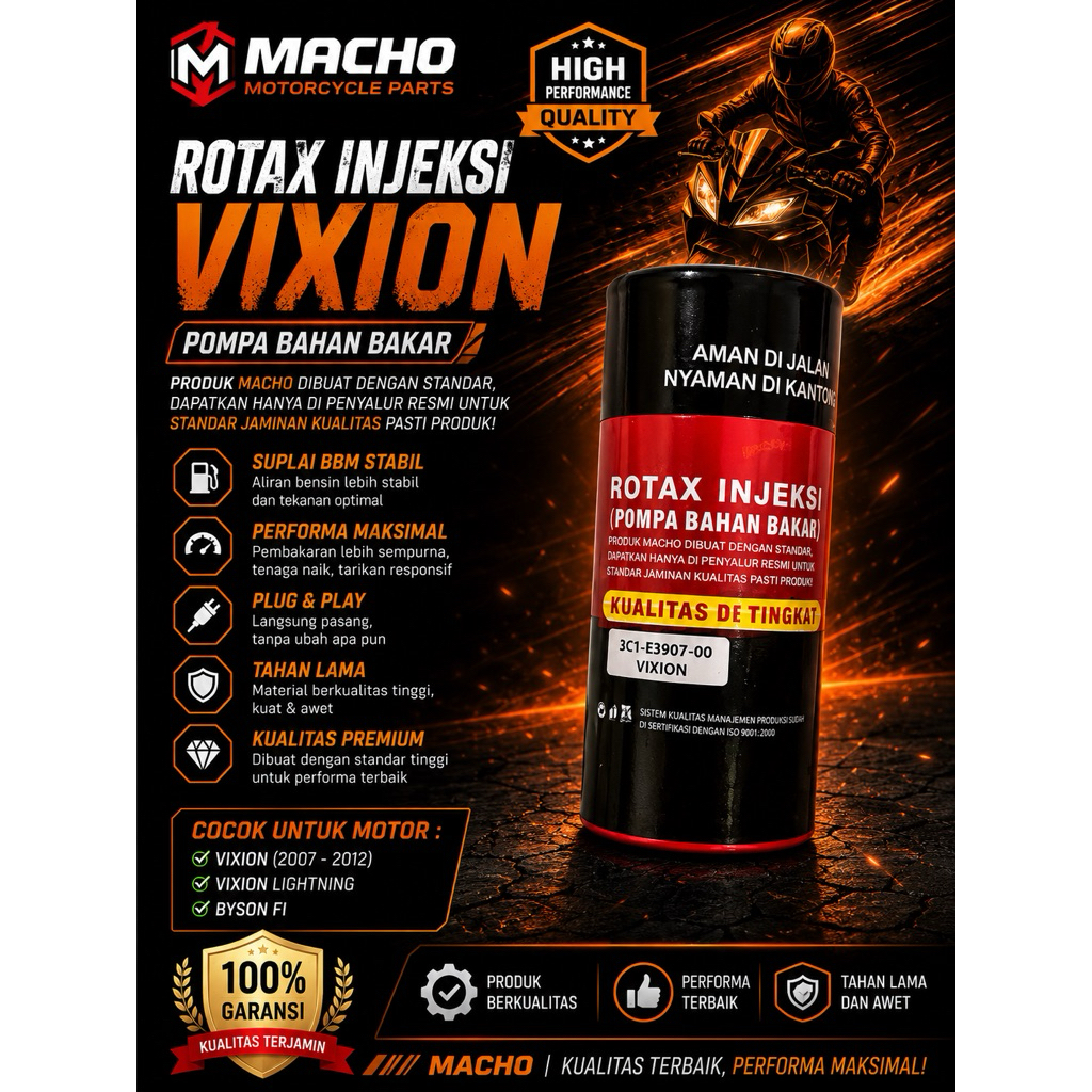 Rotak / Dinamo Fuel Pump Motor Vixion Macho