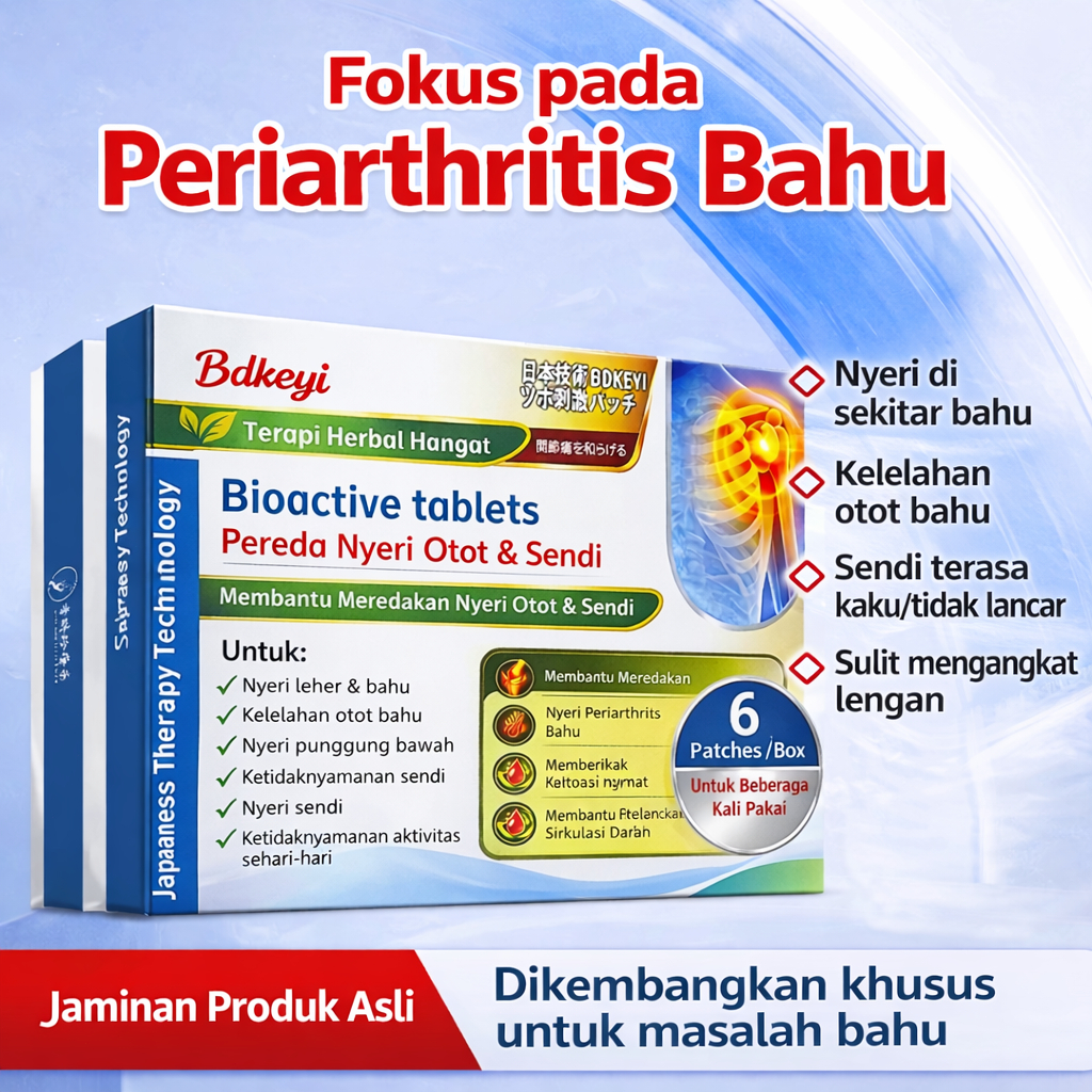[COD]Plester Terapi Bioaktif Jepang Pereda Nyeri (6 Lembar/Box) – membantu meredakan nyeri otot & se