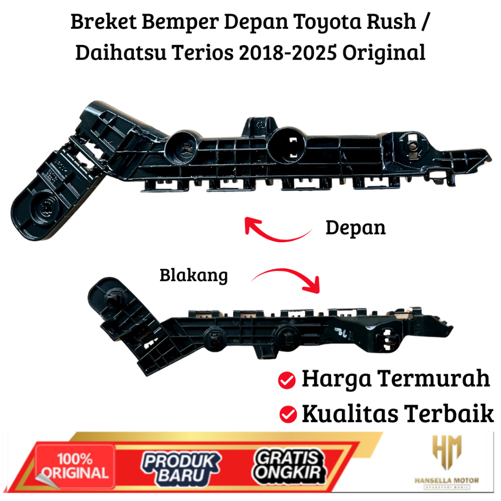 Breket Bemper Depan Toyota Rush / Daihatsu Terios 2018-2025 Original