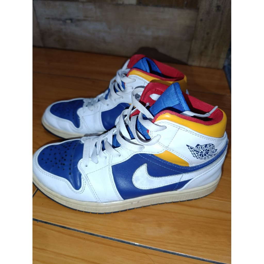 AJ 1 MID "White Deep Royal Blue" ORIGINAL