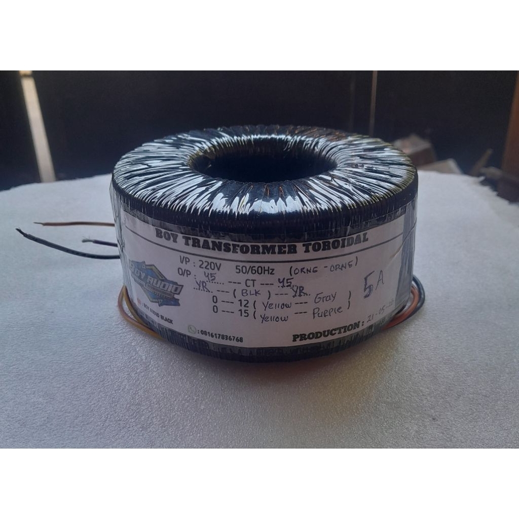 Trafo Toroid 5A gede CT 45