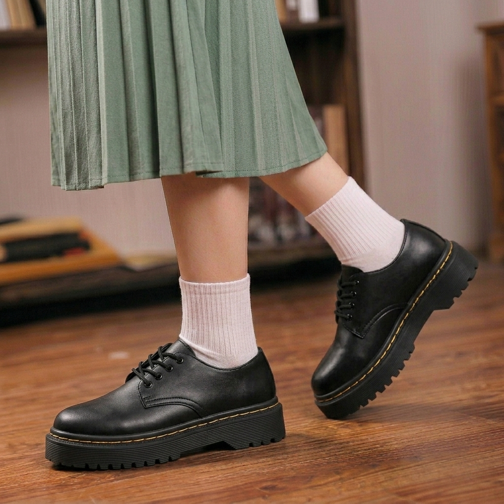 Sepatu Formal Docmart Oxford Wanita Sole Tinggi