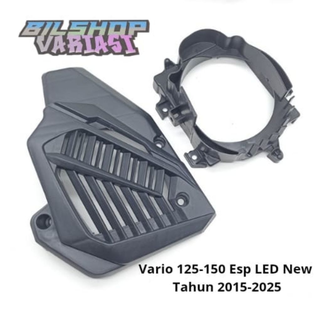 COD PAKET COVER TUTUP RADIATOR PLUS DUDUKAN RADIATOR VARIO 125-150 ESP LED NEW 2015-2025 KW