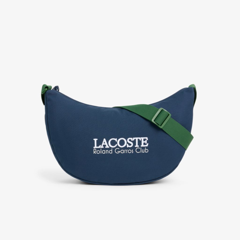 Lacoste Unisex Medium Roland-Garros Half Moon Purse / Tas Selempang & Bahu Pria / Wanita - Blue