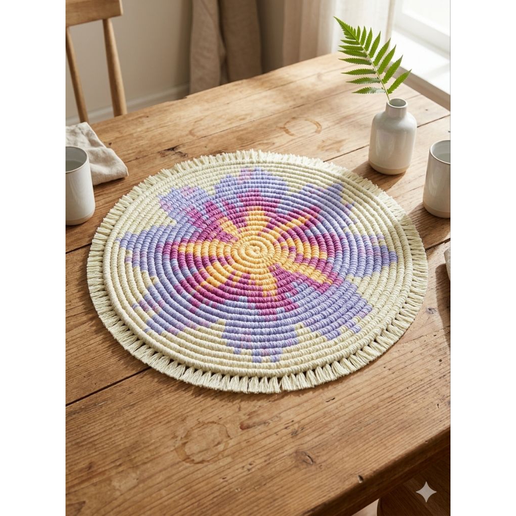 Taplak meja Korean - Tablecloth Round - Taplak meja bulat bohemian
