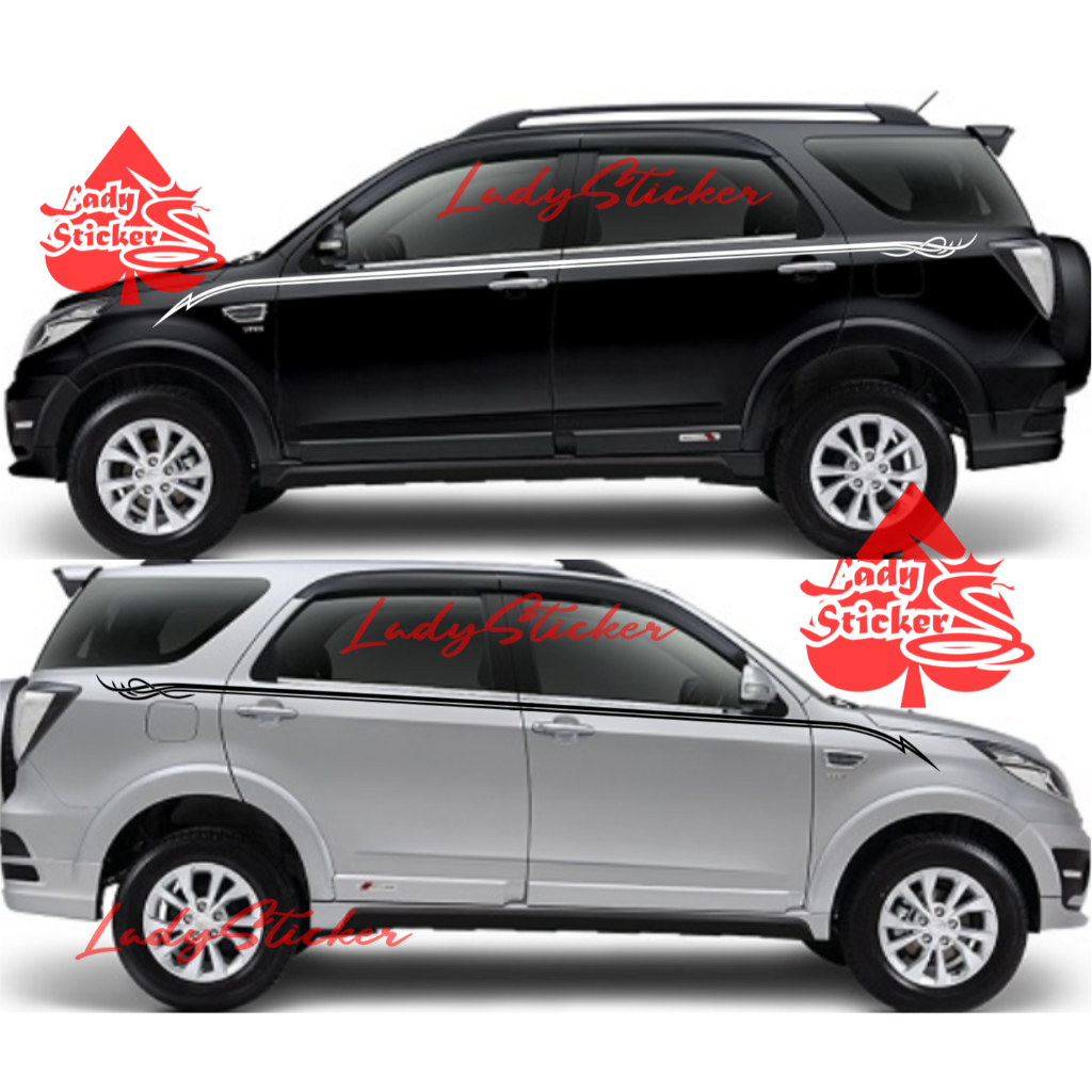 STICKER STIKER MOBIL TERIOS RUSH KONDER CUTTING STIKER MOBIL RUSH KONDE LIST MINIMALIST