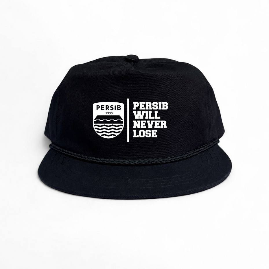 Topi Skena Classic Pria Hitam Topi Snapback Classic Twill Black - Persib Juara