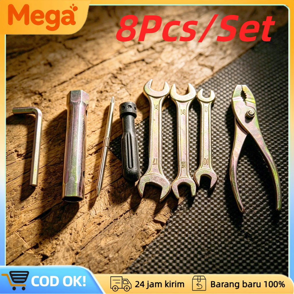 Set Toolkit Motor Lengkap Kunci Motor Serbaguna Cocok Motor Bebek Dan Motor Matic, Terdiri Dari Kunc
