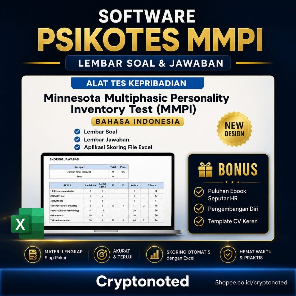 Software AIat Psikotes MMPI (Minnesota Multiphasic Personality Inventory Test)