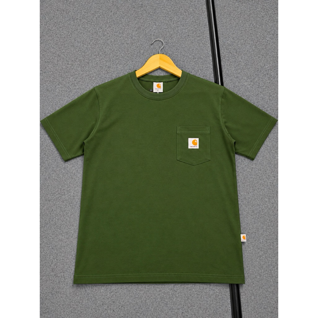Kaos Carhatt poket regular fit cotton combed 24s distro pria wanita unisex M,L,XL Simple