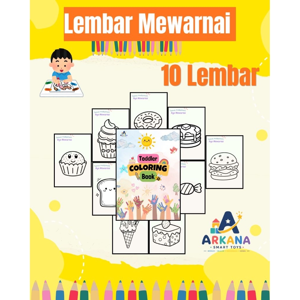 Worksheet Anak | Mewarnai Anak TK/Paud | Belajar Mewarnai | Kertas Mewarnai
