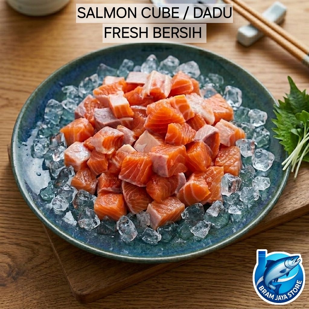 Salmon Fresh Potong Dadu Salmon Cube