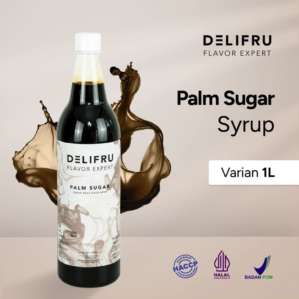 Delifru - Palm sugar syrup 1Liter - Delifru syrup palm sugar - Sirup palm sugar