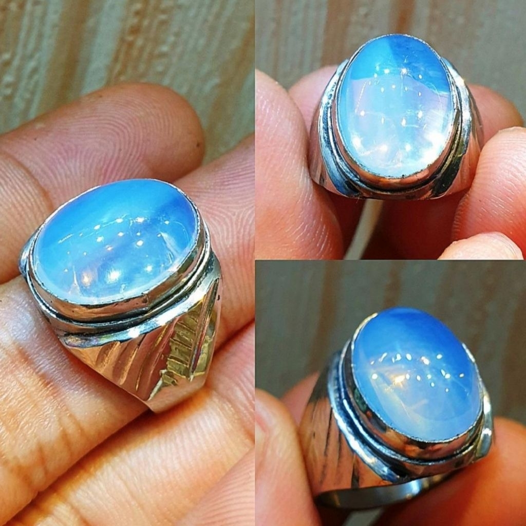 cincin batu akik barjad api ring monel