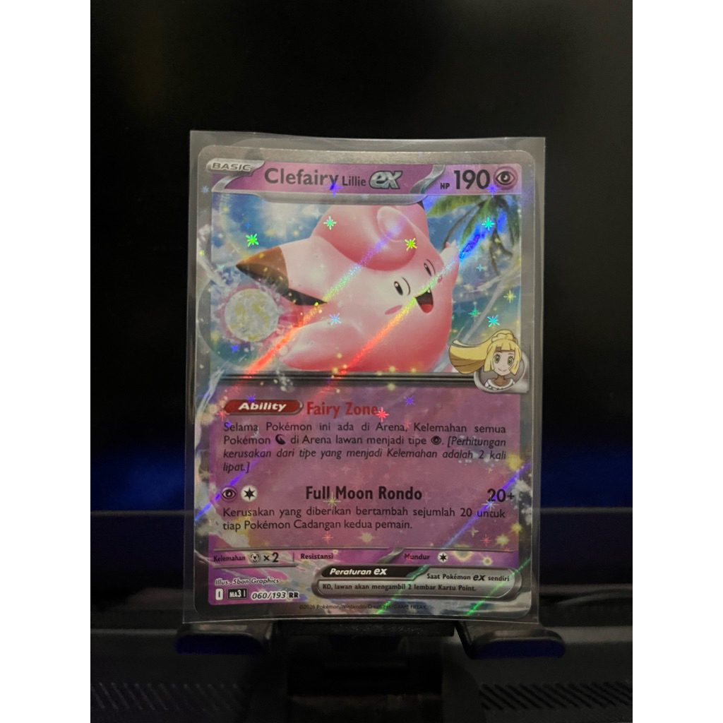Clefairy Lillie Ex RR kartu pokemon