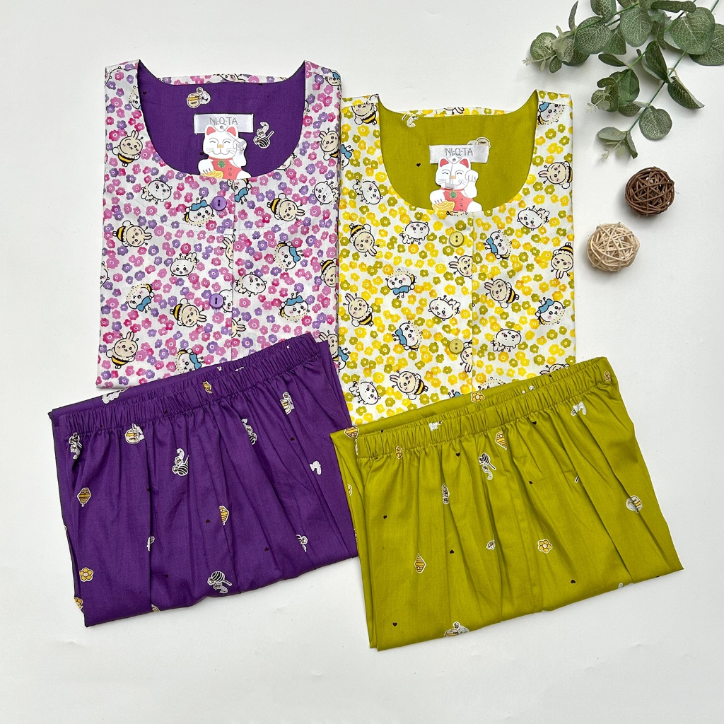 Piyama NiQTa Chikawa - baju tidur piama katun
