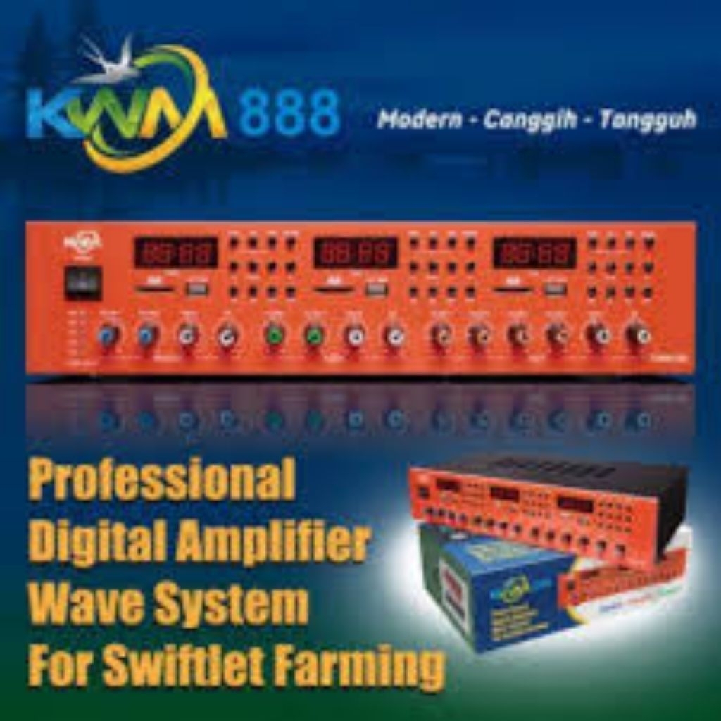ampli kwm888 bonus 3suara walet sp/st/si.ampli walet