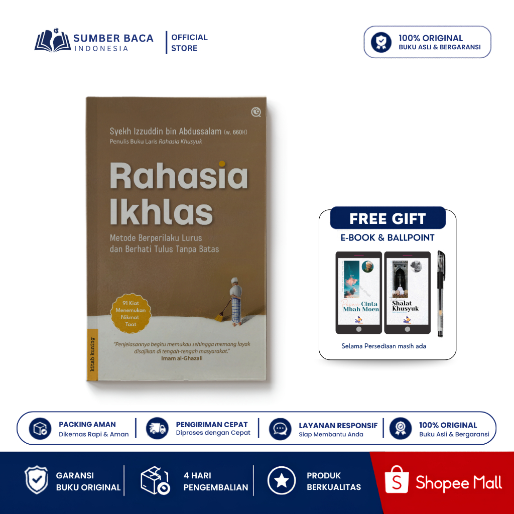 Buku Rahasia Ikhlas | Metode Berperilaku Lurus dan Berperilaku Tulus Tanpa Batas | Sumber Baca Indon