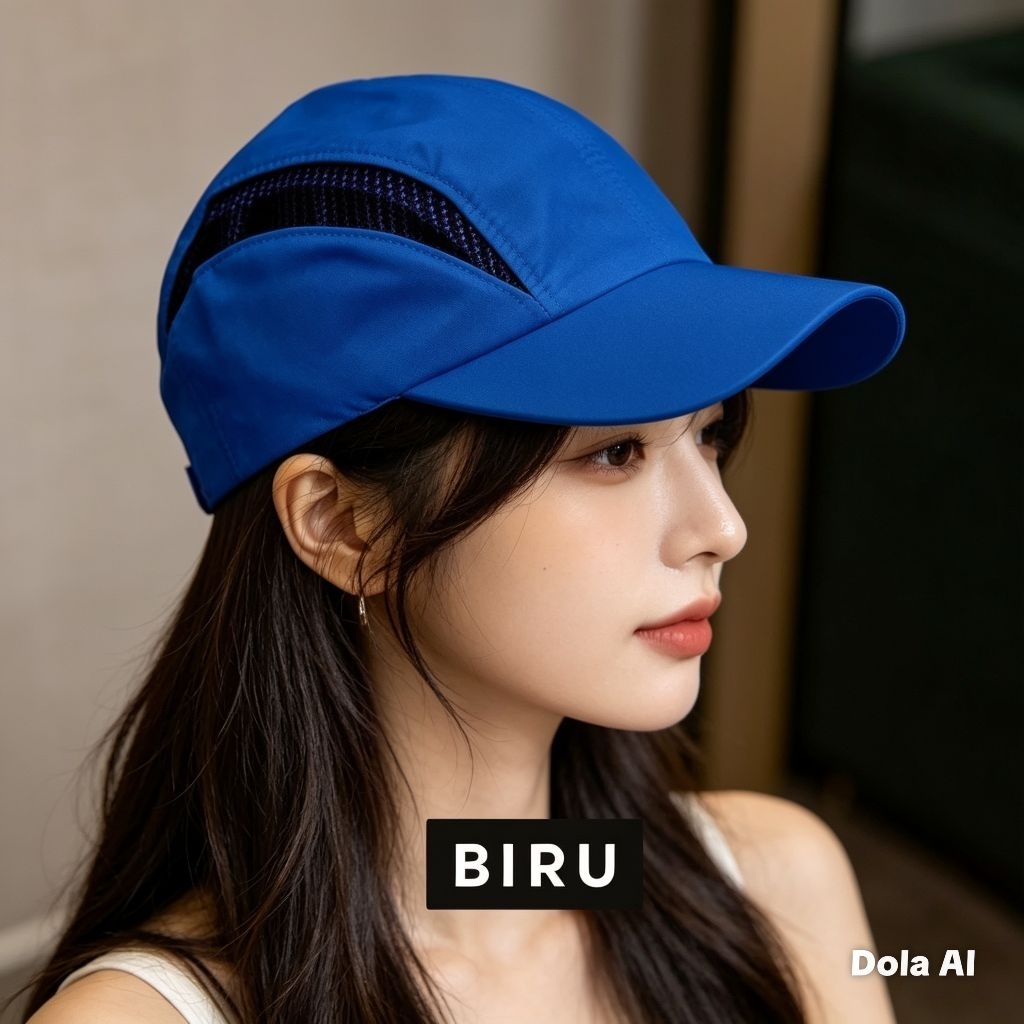 Topi olahraga Biru topi polos pria topi sepeda cyclyng cap topi baseball Pria wanita topi olahraga P