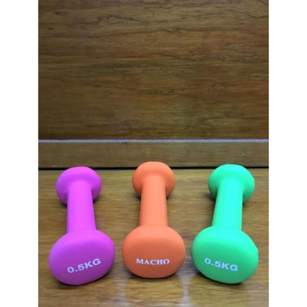 Barbel Neoprene Macho 0.5Kg Dumbbell Barbell Dumble 0.5 Kg Original - Biru Muda