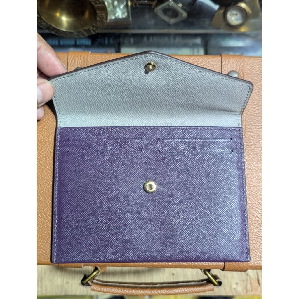 Michael Kors Saffiano Leather Envelope Card Wallet