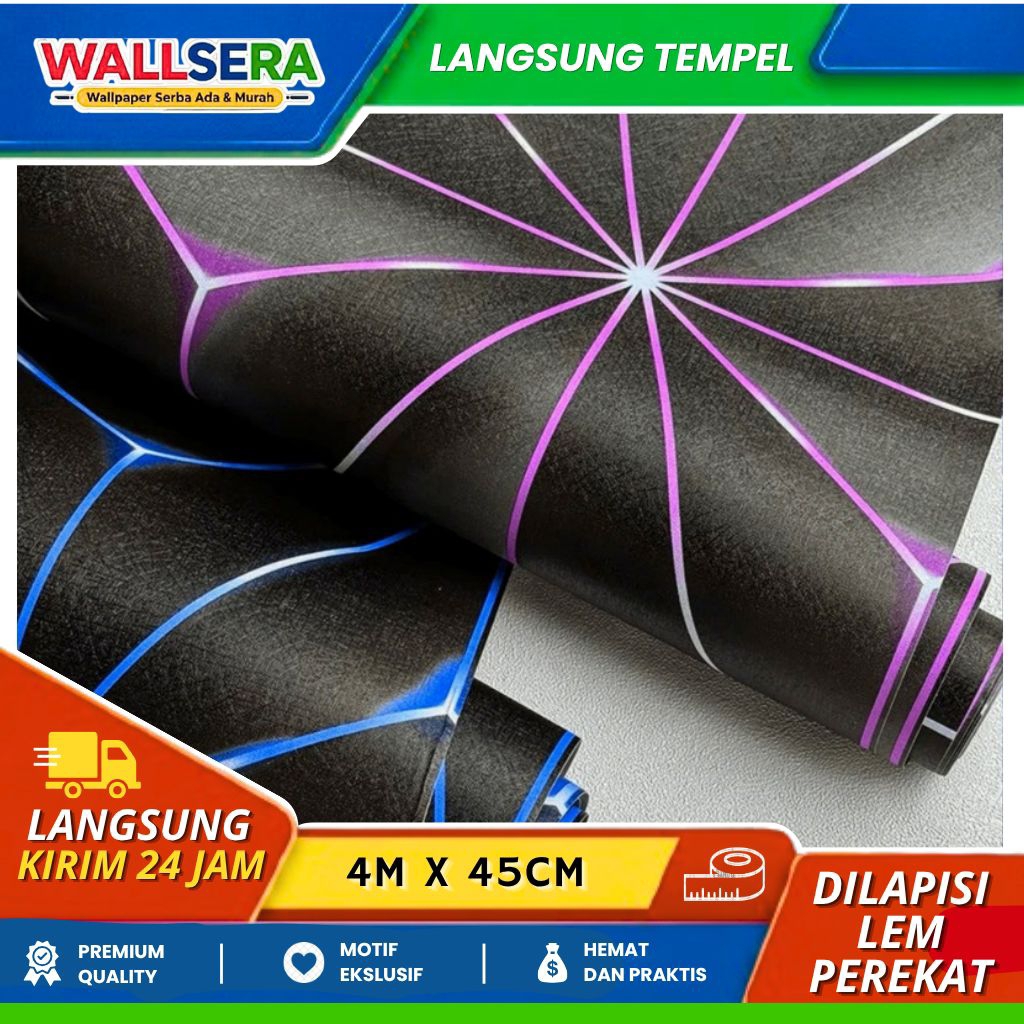 Wallpaper Stiker Dinding PVC Motif Berlian Dekorasi Rumah Mewah