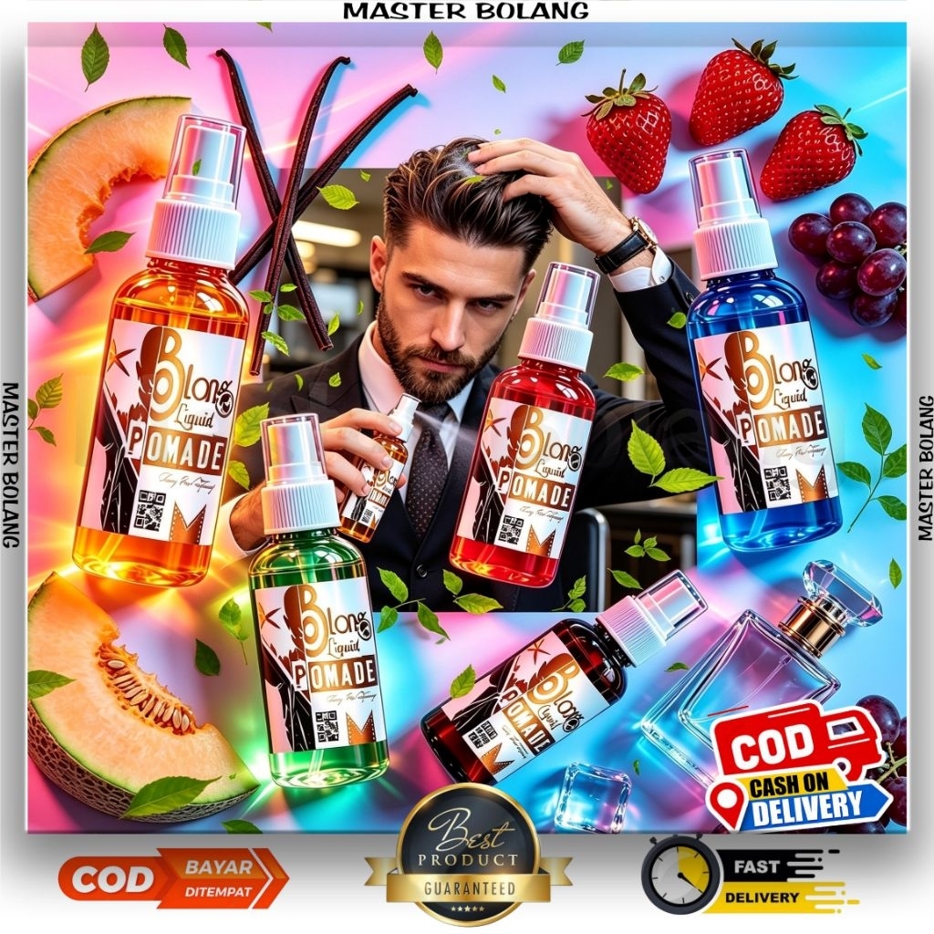 Pomade Spray Rambut Pria Wanita Anti Kaku // Pomade Cair Hair Styling Harian Tahan Lama // MB30