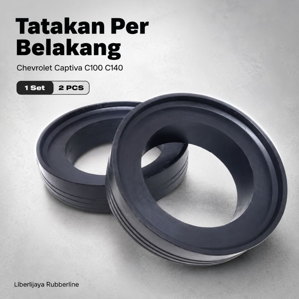 Karet Spacer Belakang - Chevrolet Captiva C100 C140 - 1 Set (2pcs) | Tatakan Per Keong / Dudukan Per