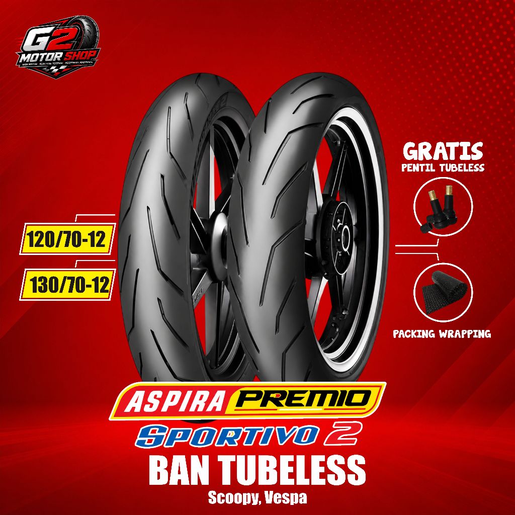 BAN ASPIRA PREMIO SPORTIVO 2 ( 120/70-13 140/70-13 120/70-14 140/70-14 120/70-12 130/70-12) BAN TUBE