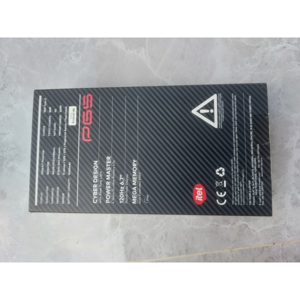 dus hp itel p65 ram 8/128