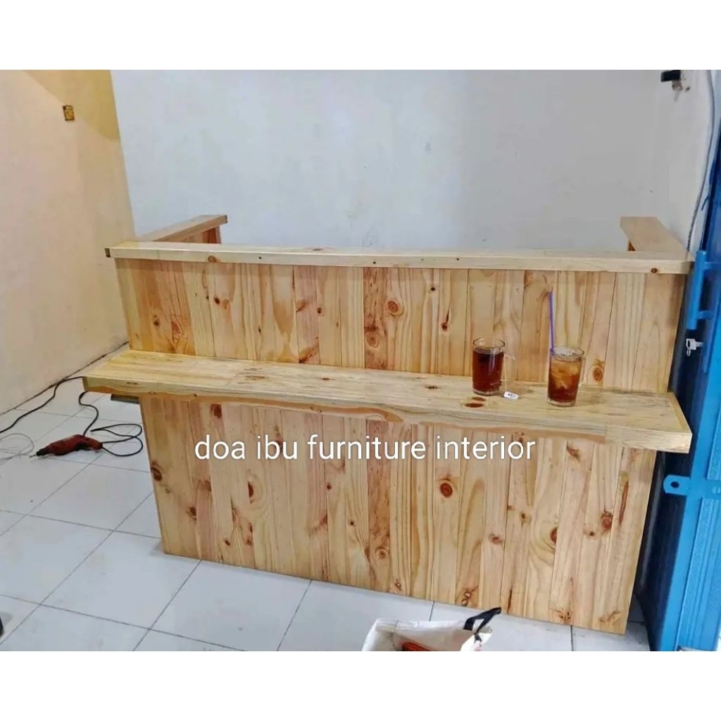Meja warkop meja bar meja kasir jati Belanda