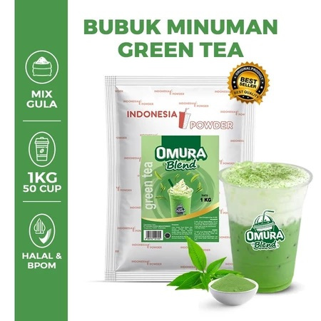 GREEN TEA 1KG Halal Powder Berkualitas Merk Omura Blend