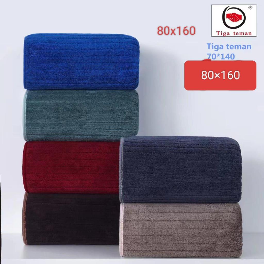 (ISI 1 PCS) JH Handuk Microfiber Jumbo TIGA TEMAN uk 80 x 160