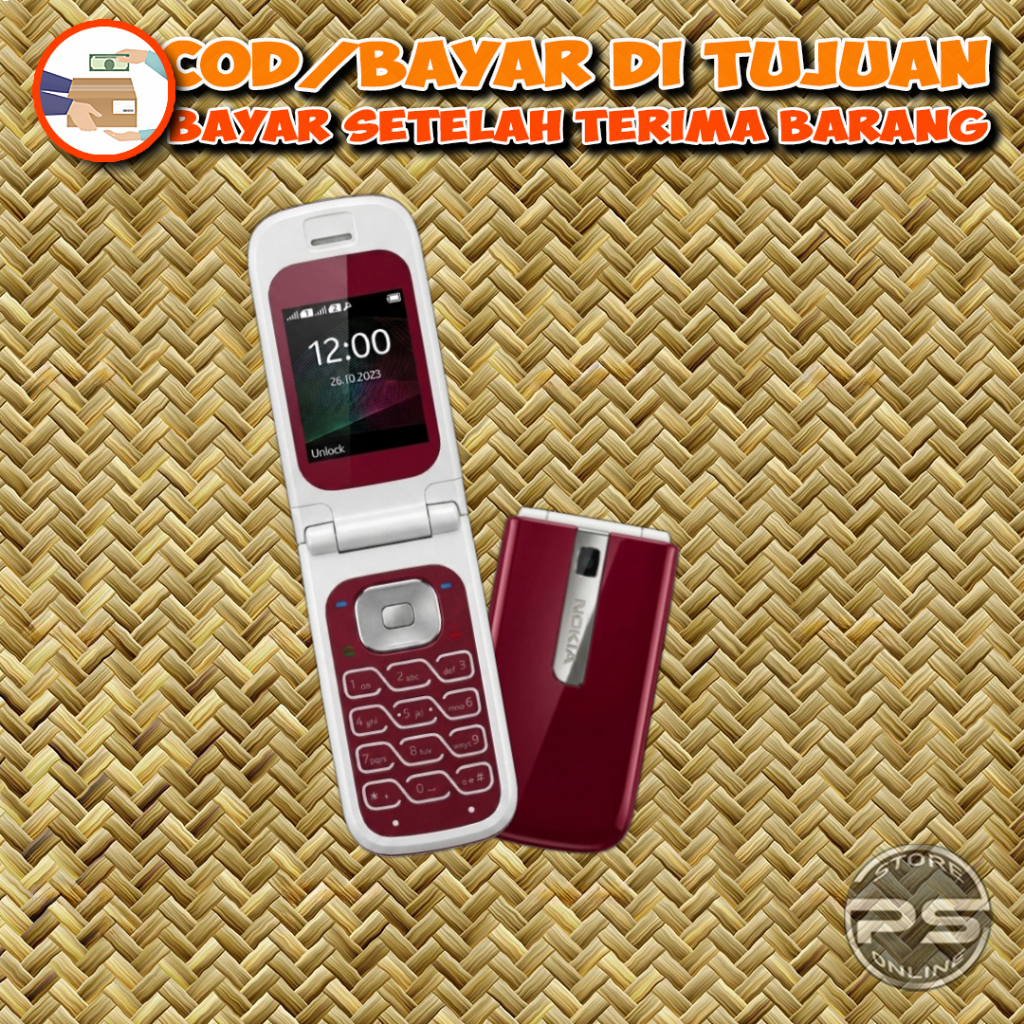 Nokia 2505 Dual Sim Lipat Flip Klasik Unik Bluetooth Bergaransi