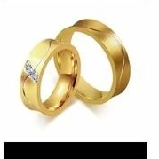Cincin Couple Ukir Nama Titanium Model Silver Gold Emas