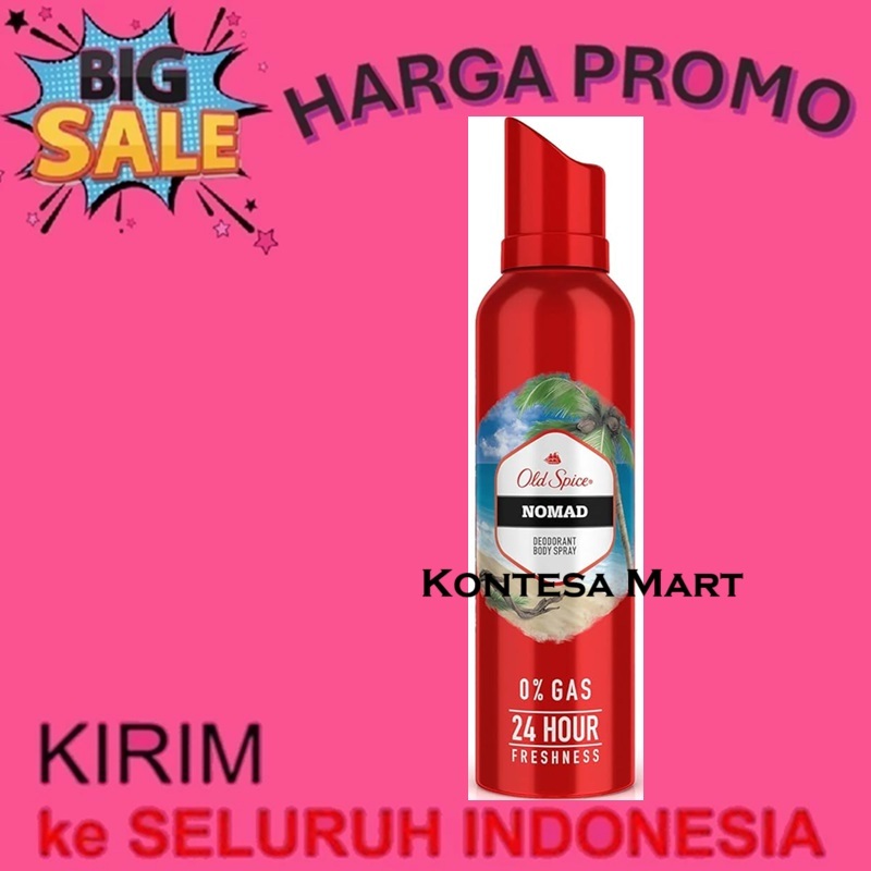 Spray Old Spice Nomad Deodorant Body Freshness Deodoran Ketiak Segar Dodorant Dedoran 140 ml