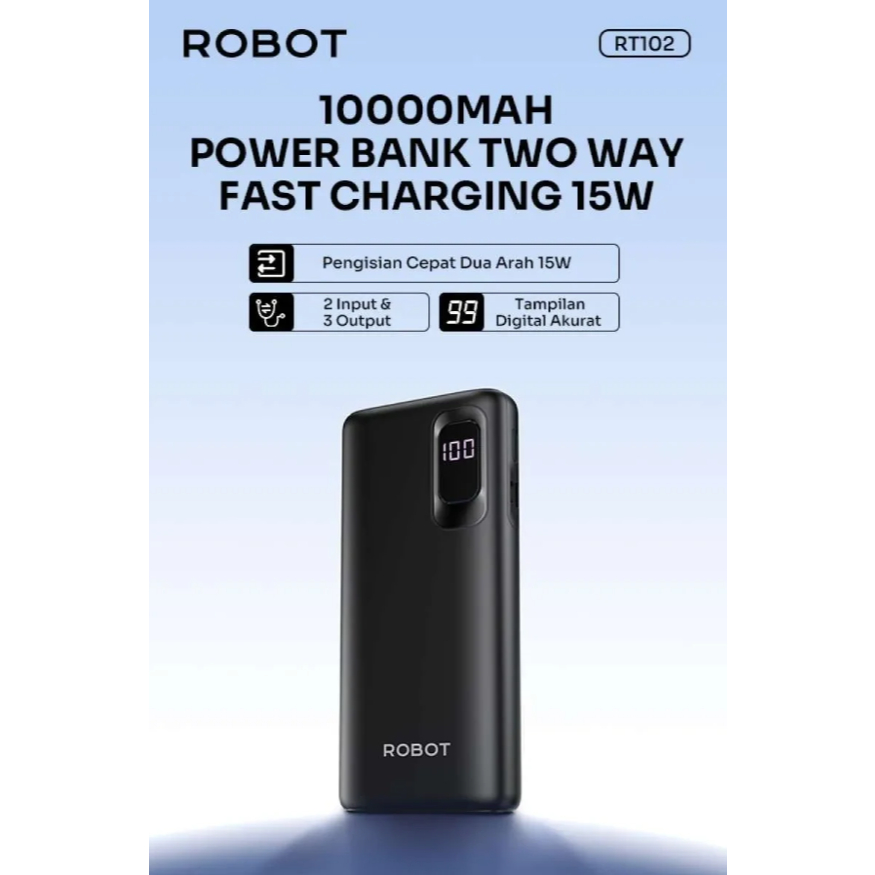 POWERBANK ROBOT RT102 10.000MAH | ORIGINAL