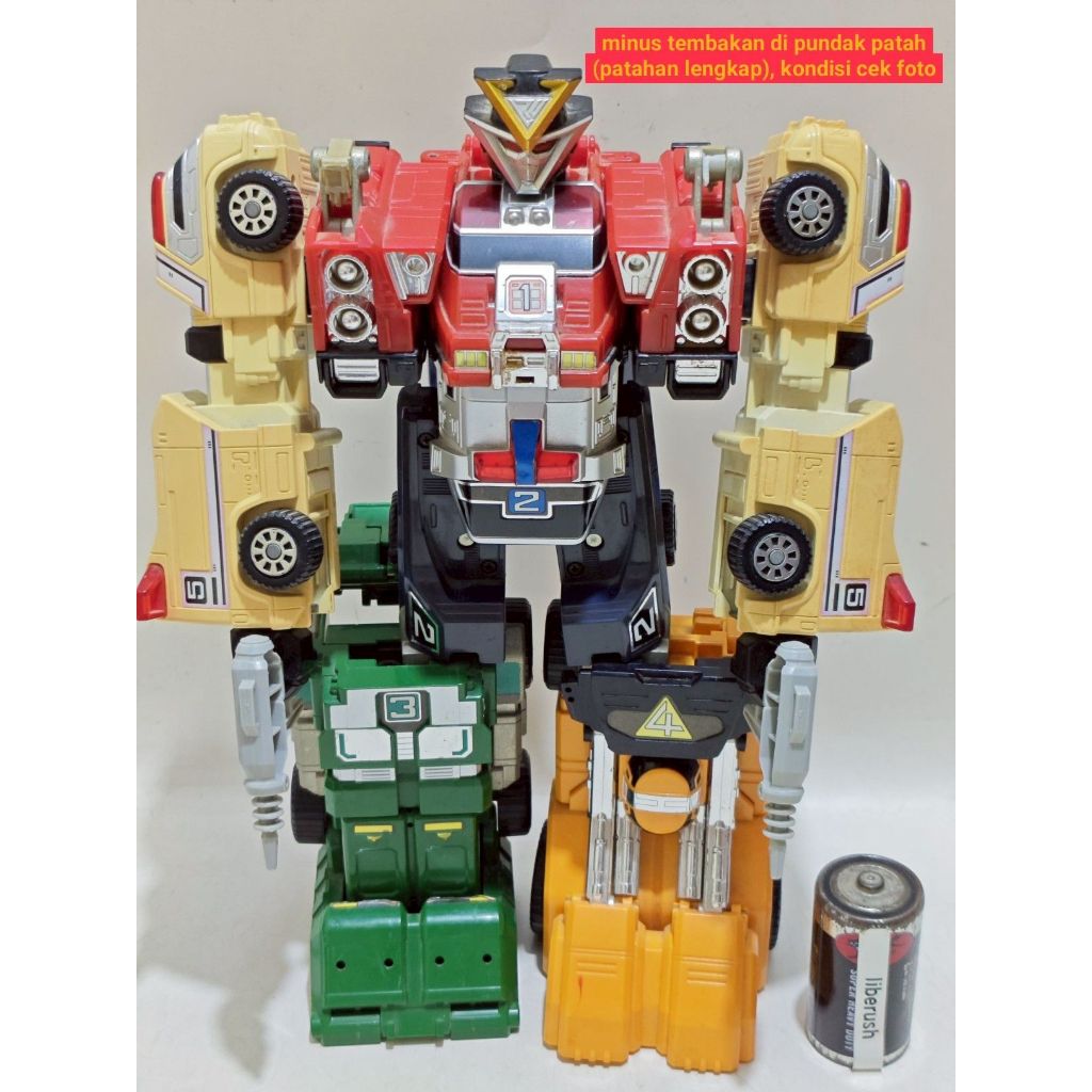 Vintage bandai DX VRV robo gekisou sentai carrangers power rangers turbo rescue megazord zord robot 